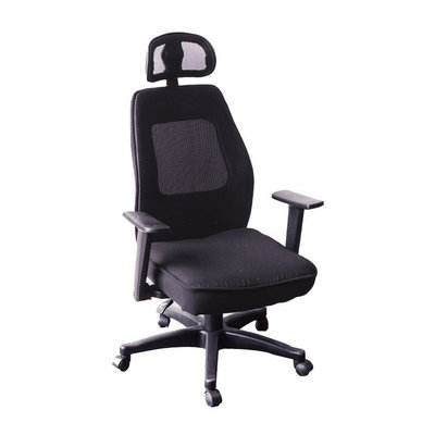【優比傢俱生活館】24 輕鬆購-HS-21型黑色獨立筒扶手升降椅/辦公椅/電腦椅 GD377-1