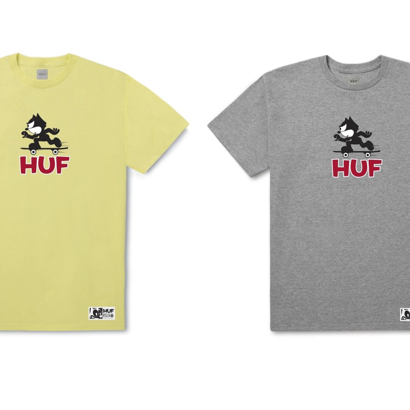 HOMIEZ】HUF X FELIX SKATE TEE【TS00438】灰黃菲力貓短TEE | Yahoo