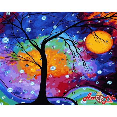 ArtLife藝術生活 DIY 彩繪 數字油畫 裝飾畫【DT122】星空樹40*50cm