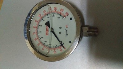 atlantis充油式耐酸鹼不鏽鋼壓力錶 SC-LA-4 3/8  液態壓力表 氣壓表