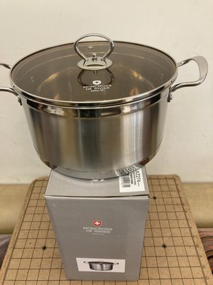 1.限量促銷~瑞士MONCROSS  24cm琥珀不鏽鋼湯鍋組  #304(18-8)不繡鋼