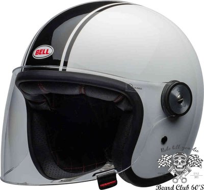 ♛大鬍子俱樂部♛ Bell ® Riot Helm Rapid 美國 原裝 經典黑白 Jet 安全帽