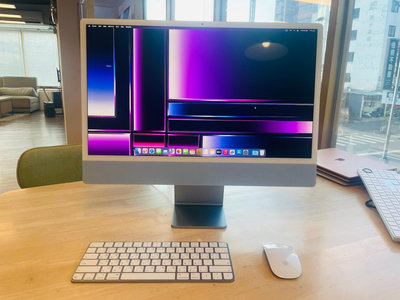 台中 iMac 24吋 4.5K Retina M1 16G 256G 藍色 Apple 蘋果電腦 8C8G