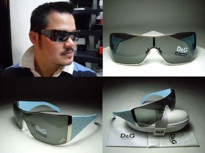 信義計劃 眼鏡 全新真品 D&G 6021 太陽眼鏡, (DG,DOLCE&GABBANA), 銀色水鑽金屬框大框
