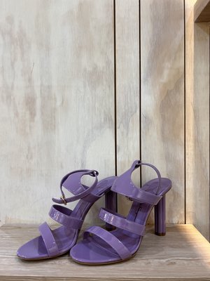 Salvatore Ferragamo 紫 漆皮 高跟鞋 高跟 綁帶 絲巾 涼鞋 羅馬 鞋
