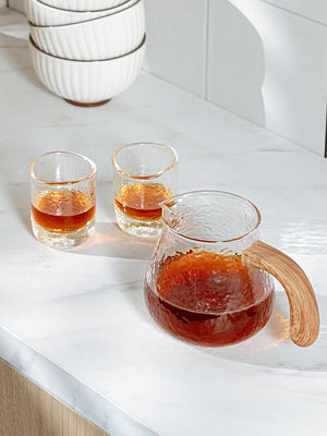 現貨 :泰摩 日式錘目咖啡家用杯耐熱玻璃錘紋分享壺 手沖套裝公道杯茶