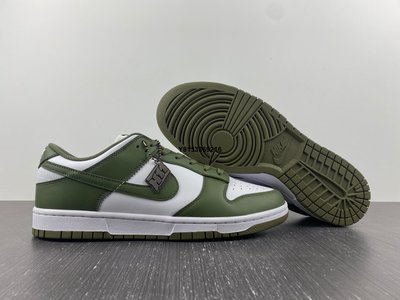 Nike Dunk Low 白橄欖綠色 中性 男女 休閑滑板鞋 DD1503-120