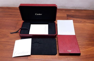 【Cartier卡地亞】 原廠手錶盒/收納盒(COWA 0015)及說明書,大型盒