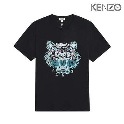 【熱賣精選】kenzo 老虎頭刺繡短袖 衣服 大尺碼t恤 上衣  情侶款 男女同款