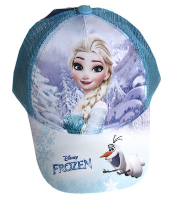 【卡漫迷】 艾莎 網帽 淺藍 ㊣版 女童兒童 帽子 透氣 童帽 遮陽帽 棒球帽 鴨舌帽 冰雪奇緣 Frozen Elsa