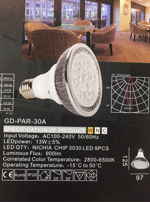 PAR30燈泡 LED 12W par30泡