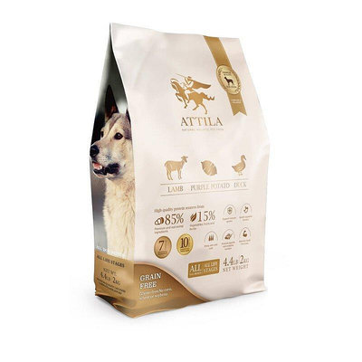 免運*阿提拉ATTILA 無穀全齡犬糧 2KG(雞肉+火雞肉+南瓜/羊肉+紫薯+鴨肉/黑牛+鮭魚+蘋果)