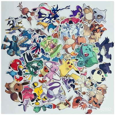 森尼3C-手帳貼紙pokemon皮卡丘寶可夢251枚寵物小精靈神奇寶貝手賬-品質保證