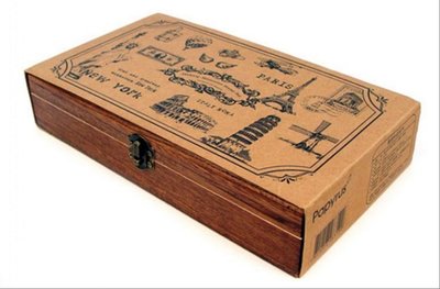 Joy 蝶古巴特手作 復古旅遊風世界風情木盒印章