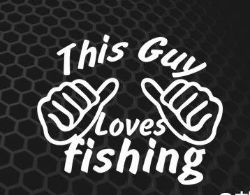 【小韻車材】我愛釣魚 LOVE FISHING 車貼 防水貼紙 機車 汽車 比讚 漁