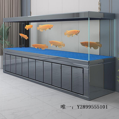 玻璃魚缸魚缸客廳大型家用金晶超白玻璃加寬底濾辦公彩輕奢蝶專業級龍魚缸水族箱