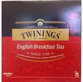 特價～TWININGS 唐寧 英倫 早餐茶 紅茶 - 紅盒100包