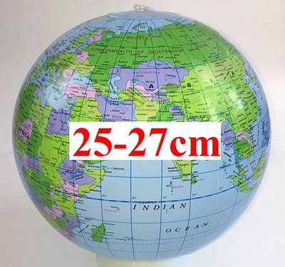 [衣林時尚] 英文版 地球儀沙灘球 約25-27cm