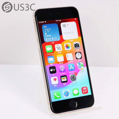 【US3C-小南門店】公司貨 Apple iPhone SE 3 128G 白色 4.7吋 1200 萬像素 蘋果手機 二手手機 UCare延長保固6個月