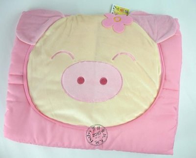 【寶貝童玩天地】【DO237-1】可愛豬兩用涼被 抱枕 台灣製 ~ 粉紅色*DO02