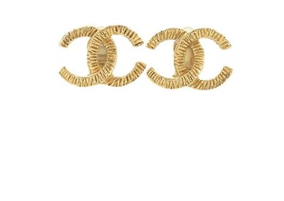 Chanel 古董耳環，Chanel cc logo 耳環. 3vm x 2cm