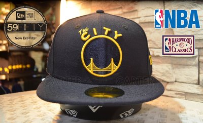 New Era NBA HWC GS Warriors Navy 59Fifty 美國職籃復古系列金州勇士隊深藍全封帽