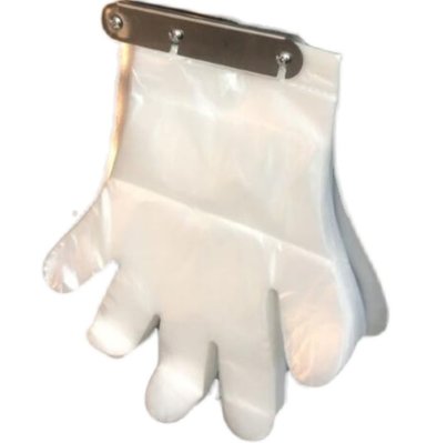 特賣-不銹鋼麥當勞餐廳支架肯德基同款手套粘膠手套夾厚一次性掛孔手套-規格不同價錢不同T