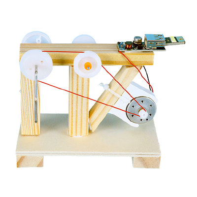 【贈品禮品】A5476 手搖發電機 木製發電機材料包 大人科學實驗 環保節能組合DIY玩具 贈品禮品