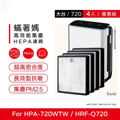 四入免運 蟎著媽 副廠濾網 適 Honeywell HPA-720WTW HPA720WTW HRF-Q720