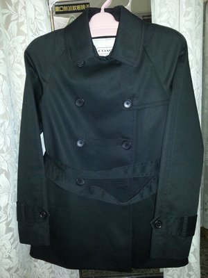 COACH 83641 黑色風衣XS外套 大衣 全新