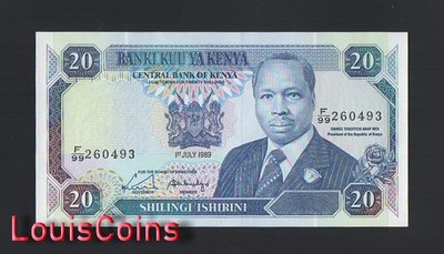 【Louis Coins】B1632-KENYA-1989肯亞紙幣,20 Shilingi / Shillings