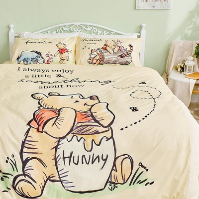 甜覓居家單 維尼小熊 蜂蜜小事黃 床包枕套組 床包被套組 小熊維尼 正版授權