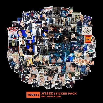 ATEEZ貼紙 回歸專輯THE WORLD EP.1 MOVEMENT周邊裝飾貼100張~清倉