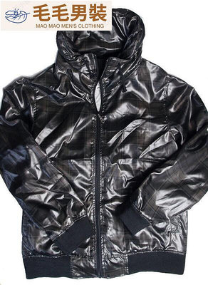SGT 立領外套 日系夾克 風衣雨衣 護頸 內裡保暖 連帽 合身短版 黑色 格紋 M S以靡 imy88com-毛毛男裝