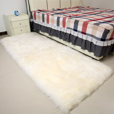 定制純羊毛皮毛一體客廳臥室書房梳妝臺地毯長方形毛毯家用地墊~特價