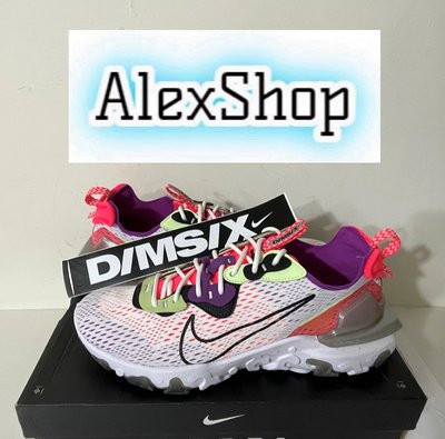 艾力克斯 NIKE REACT VISION D/MS/X 男 CD4373-102 白網布橘紫黑勾慢跑鞋 US 11