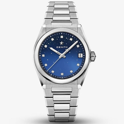 預購 ZENITH 03.9200.670/01.MI001  真力時 藍色鑽石面盤 不鏽鋼錶帶 男錶 女錶