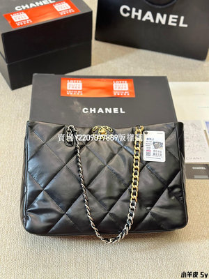 【二手包包】小羊皮 Chanel 香奈兒 22 最新托特19 Bag tote 托特這款包簡直是香香一切經典 NO130156