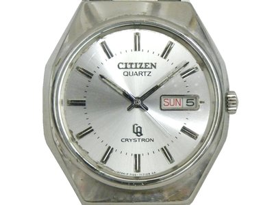 [專業] 石英錶 [CITIZEN 0021295] 星辰 圓形 石英錶[銀色面+星+日期]時尚錶