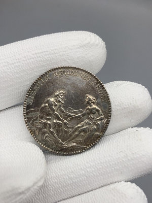 法國1784年早期河神海神紀念銀幣jeton代用幣。羅納河神錢幣 收藏幣 紀念幣-23758【國際藏館】