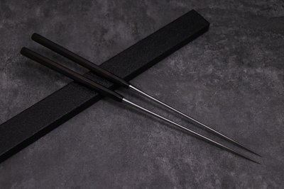 💖 堺孝行 💖【黑檀八角水牛柄 盛箸 擺盤筷 16.5cm】日本製  廚房刀具 八煌刃物