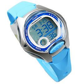 LW-200-2B CASIO數字中性錶─氣質藍色膠帶。輕巧外殼、可愛造型! 手錶 電子錶