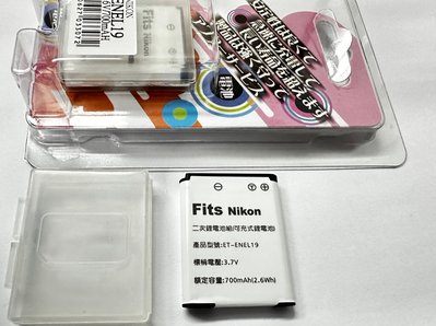 台灣認證Nikon EN-EL19 ENEL19 鋰電池Coolpix S32 S33 S100 S2500 S3600