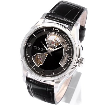 HAMILTON 漢米爾頓 H32565735 手錶 機械錶 40mm 縷空面盤 黑面盤 皮錶帶 男錶女錶