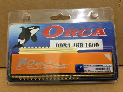 ORCA 威力鯨 DDR3 4GB 1600桌上型記憶體