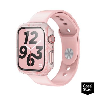 CaseStudi Explorer 保護殼 for Apple Watch 44mm Series4/5 粉紅色大理石