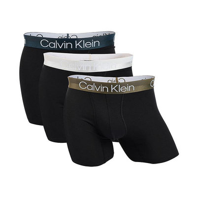 內褲Calvin Klein/凱文克萊男士平角內褲簡約舒適短褲純色