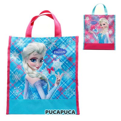 ♀高麗妹♀韓國 Disney FROZEN 冰雪奇緣 手提袋/便當袋/餐袋/補習袋/文具袋(2色選)預購