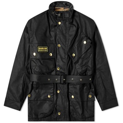 【英國Barbour】INTERNATIONAL ORIGINAL黑色 防水油布夾克 油布外套 油布重機外套 防水油布衣
