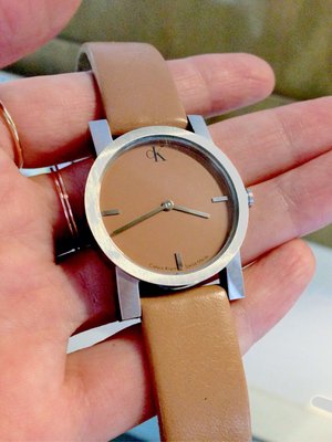CK 原色皮帶錶(直徑約33mm)